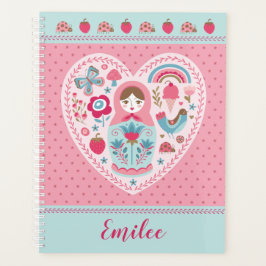 Agenda Bonita Matryoshka Rússia Rosa Rosa