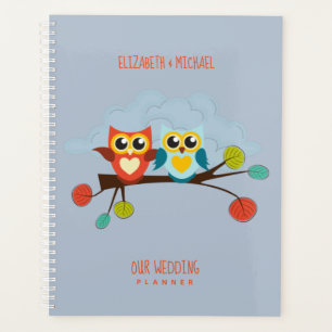 Agenda Bonita OWLS Pensou Casamento Laranja Azul