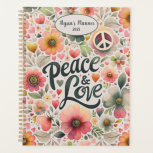 Agenda Bonito Ano Floral de Paz e Amor