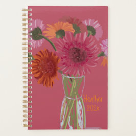 Agenda Bonito Art GerberaFlower Modern Ilustração+ Nome