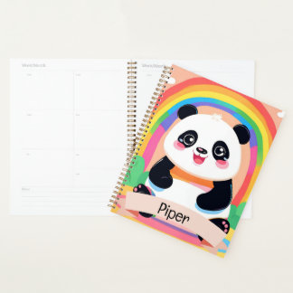 Agenda Bonito Bebê Panda Rainbow