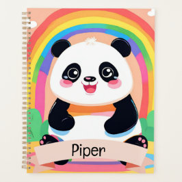 Agenda Bonito Bebê Panda Rainbow
