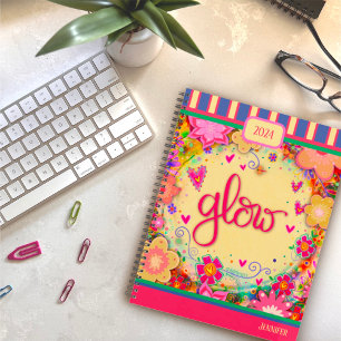 Agenda Bonito brilho flexível inspirador, diversão person