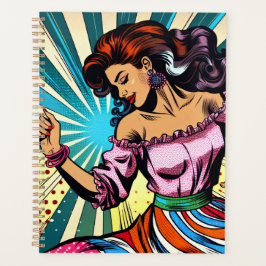 Agenda Bonito dançando Salsa Pop Art