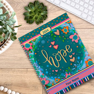 Agenda Bonito Esperança Floral Coração Cheerful Inspirivi