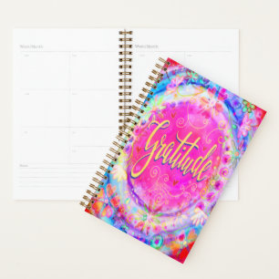 Agenda Bonito Gratidão de Trendência Rosa Inspiracional F