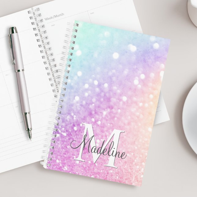 Agenda Bonito Holographic Glitter Girly Glamorosa (Criador carregado)