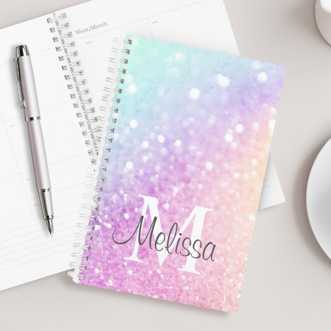 Agenda Bonito Holographic Glitter Girly Glamorosa (Criador carregado)