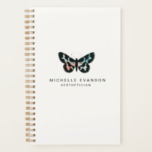 Agenda Bonito Logotipo da borboleta de aquarela Minimalis