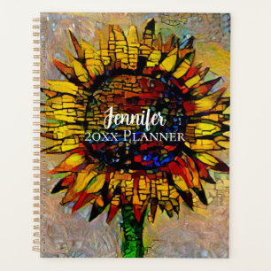Agenda Bonito pintura de girassol Abstrato