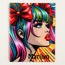 Bonito Pop-Art Quic Girl Colorida Personalizada