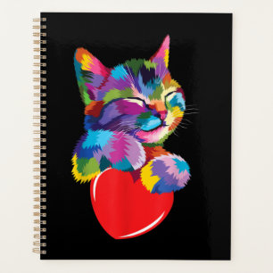 Agenda Bonito presente para gatinhos amantes Coloridos Ga