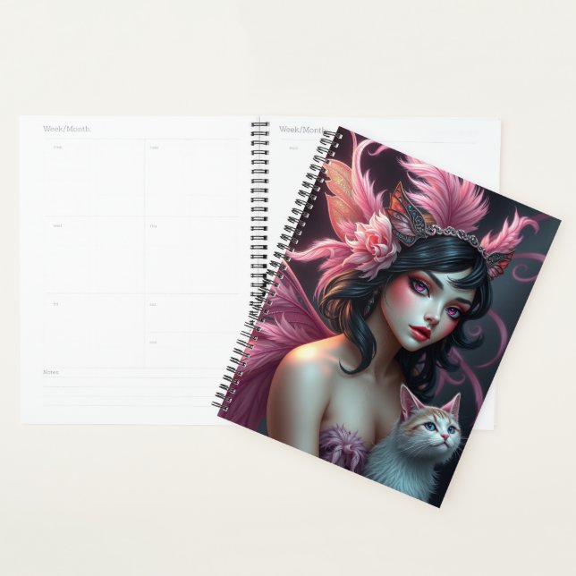 Agenda Bonito retrato de fada de gato (Exibição)