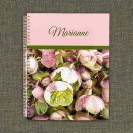 Agenda Bonito rosa personalizado e abrigo oliva