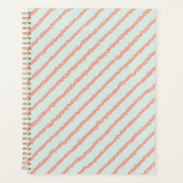 Agenda Bonito tiras rosadas Pastel Azul