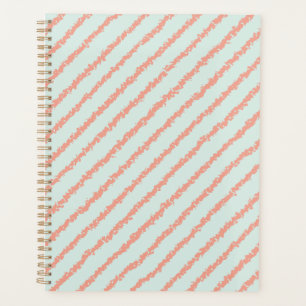 Agenda Bonito tiras rosadas Pastel Azul