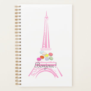 Agenda Bonjour Paris França Macaron Eiffel Torre