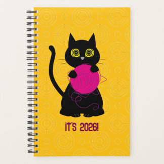 Agenda BONKERS! 2026 Planner – Knitting + Kitty 🧶🐈‍⬛