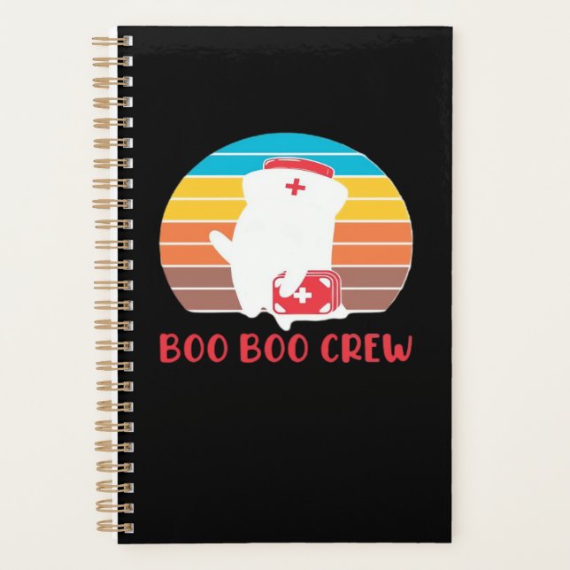 Agenda Boo Boo Crew Nurse Funny Ghost Halloween Classic T (Frente)
