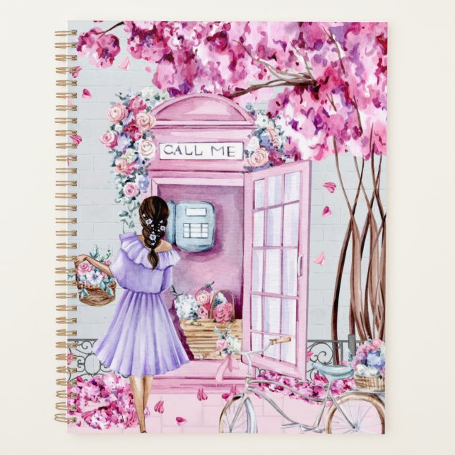 Agenda Booth Floral Rosa (Frente)