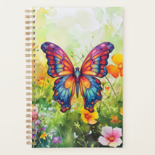 Agenda Borboleta Azul Laranja Asas