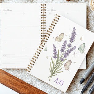 Agenda Borboleta Lavanda – Presente Acadêmico Elegante pa