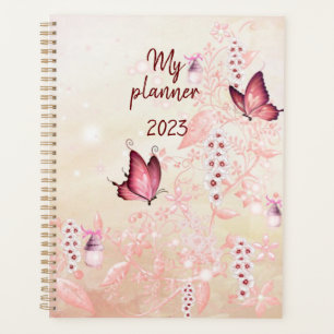 Agenda Borboleta rosa