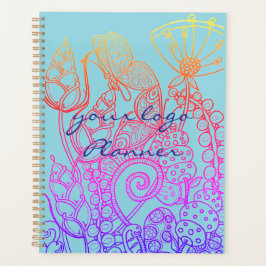 Agenda Borboleta Turquoise Fantasy
