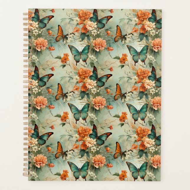 Agenda Borboletas e flores coloridas (10) (Frente)