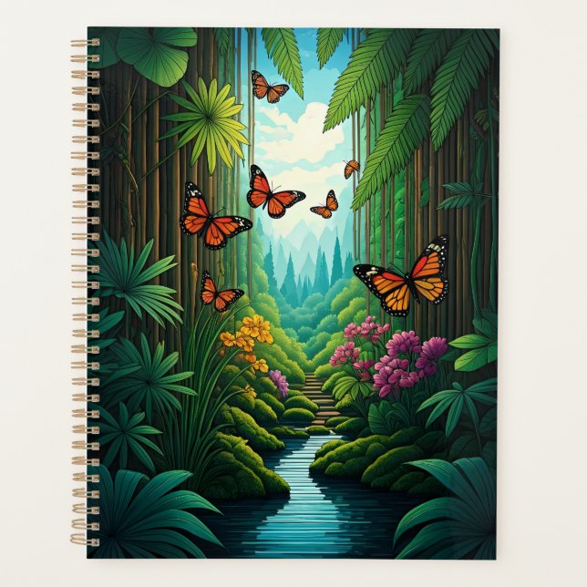 Agenda Borboletas em uma selva exuberante (Frente)