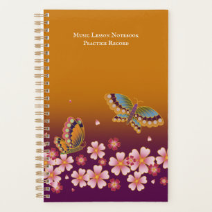 Agenda Borboletas japonesas Sakura Blossomas Personalizad