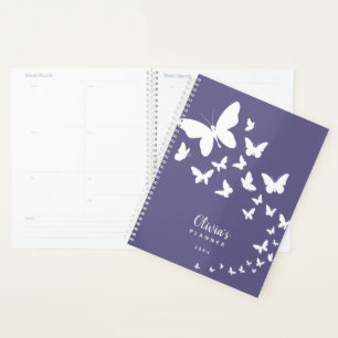 Agenda Borboletas Roxas Personalizadas
