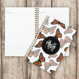 Agenda Borboletas Simples Elegantes Modernas Monogramas