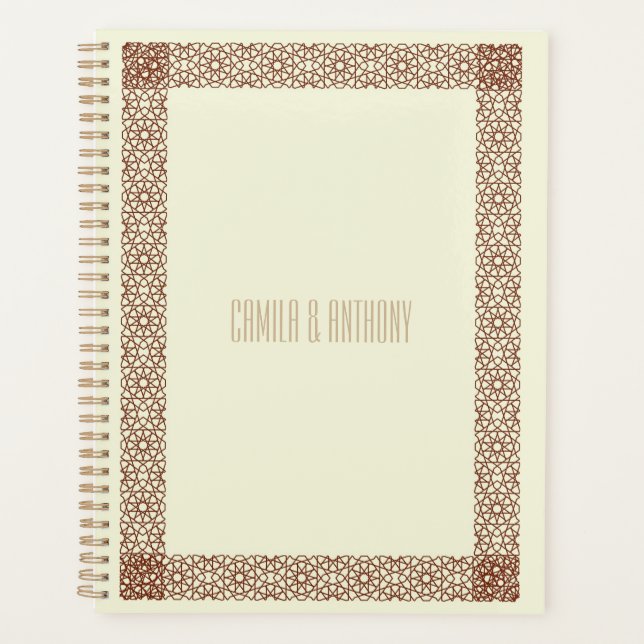 Agenda Borda do Solteiro Geométrico Islâmico Russo de Bei (Frente)