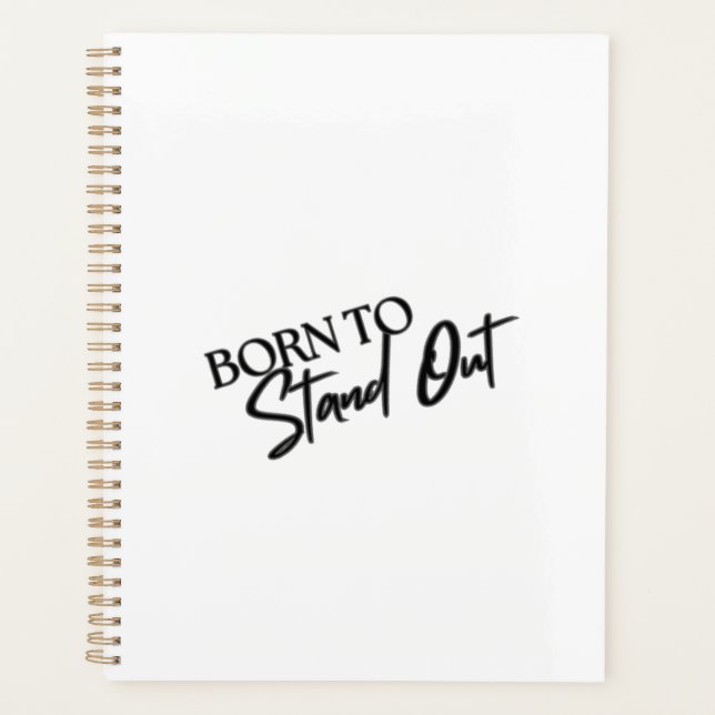 Agenda "Born to Stand Out” Motivational Quote Design  (Frente)
