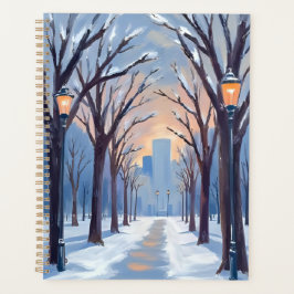 Agenda Boston Common | Aguarela de Nevasca de Inverno