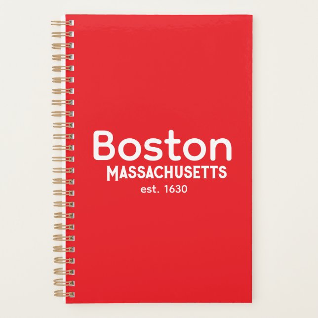 Agenda Boston, Massachusetts est. 1630 Planner  (Frente)