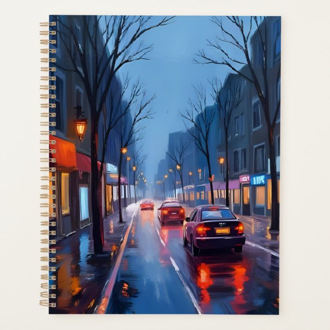 Agenda Boston Rain | Downtown City Street Massachusetts (Frente)
