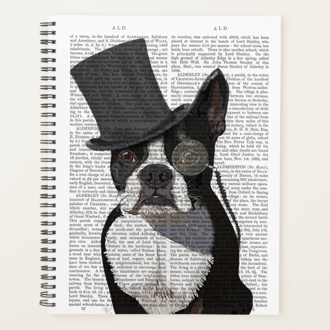 Agenda Boston Terrier, Formal Hound e Chapéu (Frente)
