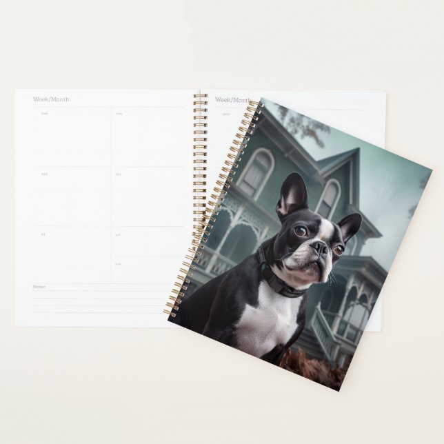 Agenda Boston Terrier Halloween Scary (Exibição)