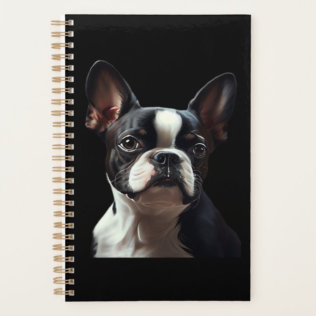Agenda Boston Terrier - Oil Paint Classic T-Shirt (Frente)