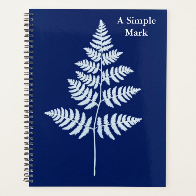 Agenda Botanical Cyanotype Art | Fern Silhouette Print (Frente)