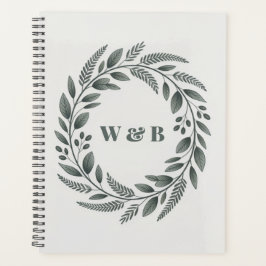 Agenda Botanical Monogram Wreath