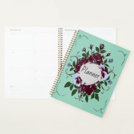 Agenda Botanical Yearly Planner - Rose and Pansy Bouquet