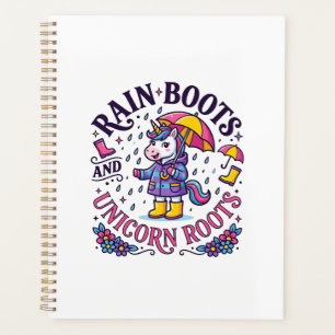 Agenda Botas de Chuva de Unicórnio e Camisa Comercial Uni