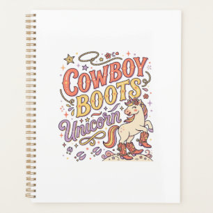 Agenda Botas de Cowboy Unicórnio Caprichosas Desi Zazzle