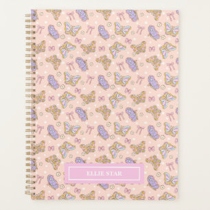 Agenda Branca de Borboleta Branca Personalizada