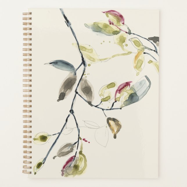 Agenda Branch de Folhas de Aquarelas (Frente)