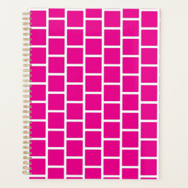 Agenda branco elegante, rosa, unida mensalmente