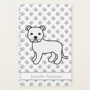 Agenda Branco Inglês Escrivão Bastante Cartoon Cão e Text